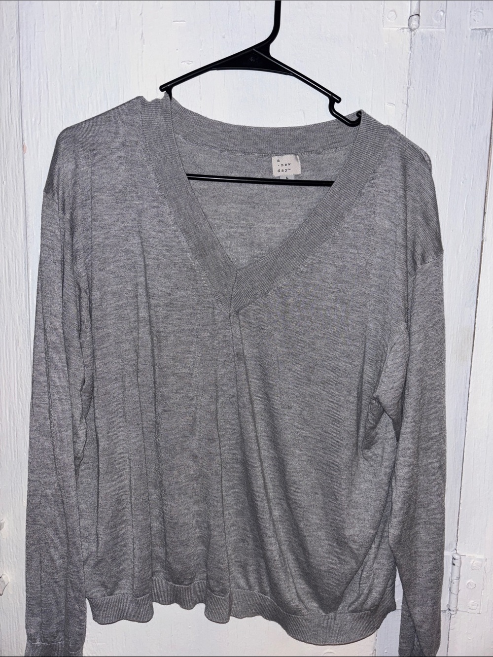 a new day women’s
Gray V-Neck Sweater